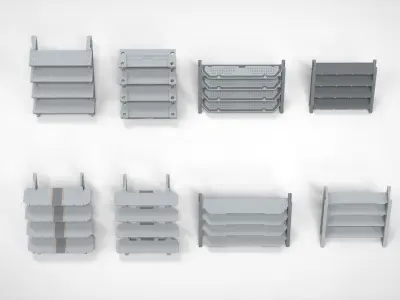 sci-fi stairs 3 3D model