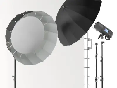 Photo Studio Lighting Set 3D model