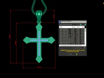 Cross Light Gold 4CP057 3DM STL 3D print model purchase