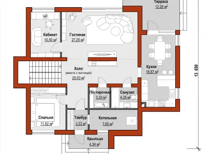 Hi tech house 3D model