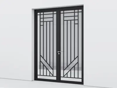 Aluminium door 242 3D model
