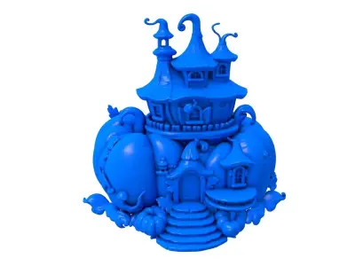pumpkin home -  pumpkin -  home -  Whimsical Pumpkin 3D print model