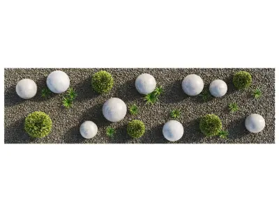 Modern Courtyard 04 - PBR - 4K - Midpoly 3D model