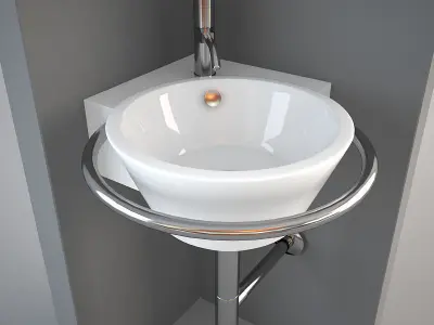 Althea Hera Corner wash-basin 3D model