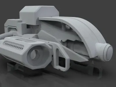 Sci-Fi Drone - 6 - Untextured 3D model