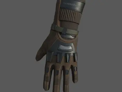 Gloves Sci-fi military fantasy combat military  Low-poly 3D model