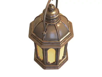 medieval lantern game reader Low-poly 3D model