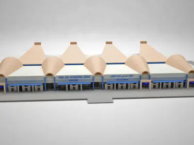 Marsa Alam Airport Terminal building Low-poly 3D model
