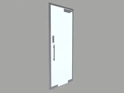 Metal Door Single Low-poly 3D model
