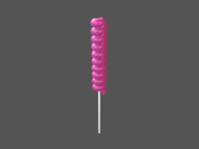 Twist Lollipop v1 004 Low-poly 3D model