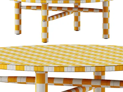 SALTHOLM Round Garden side table by Skargaarden 3D model