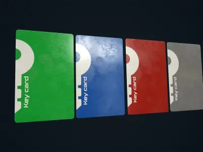 Key card Low-poly 3D model