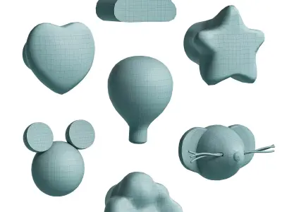 Zara Home Furniture Handle Set 3D model