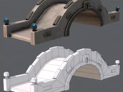 Bridge V02 Low-poly 3D model