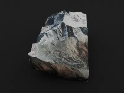 Annapurna IV Low-poly 3D model