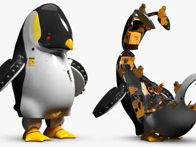Penguin Robot 3DS Max 3D model
