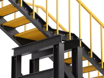 Factory Staircase 03 3D model