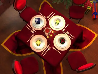 xmas dining room 3D model