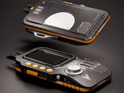 Sci-fi Controller V32 PBR Low-poly 3D model