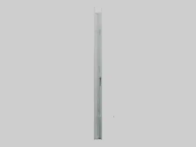 Double glass door model Low-poly 3D model