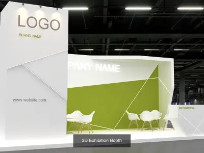 collection exhibition booth stand tradeshow 3d model 3D Model Pack