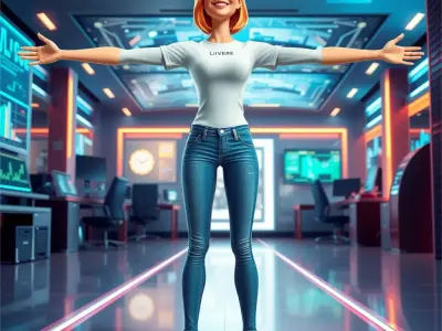 Futuristic Office Character model pack Low-poly 3D model
