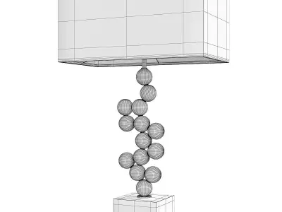 Silver Sculptural Table Lamp Liang and Eimil Folie Low-poly 3D model