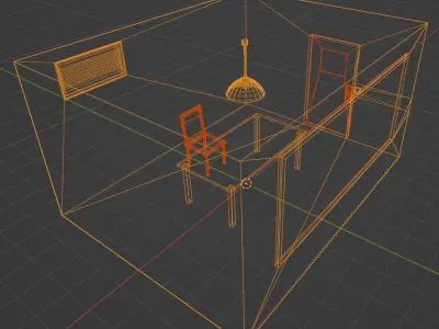 Interrogation Room Low-poly 3D model