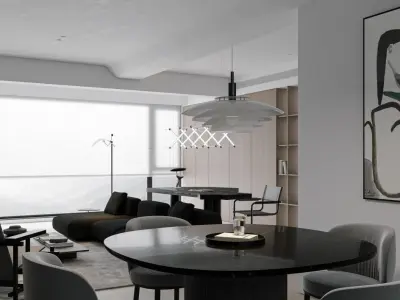 Case 1 Flat-floor restaurant 3D 3D model