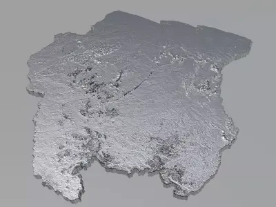 Suriname Terrain Country 3D model