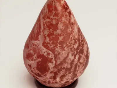 Salt lamp - Drop shaped Low-poly 3D model