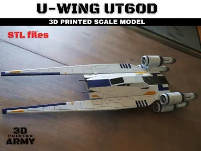 Star Wars UWING UT60D starfighter 3D print model