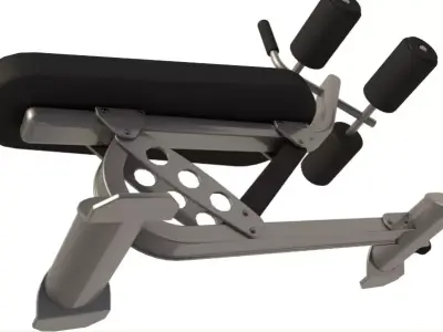 Adjustable Ab Bench Hoist 3D model
