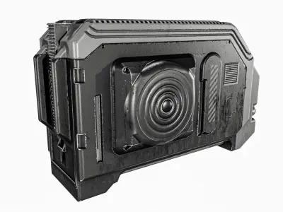 Sci fi Server Low-poly 3D model