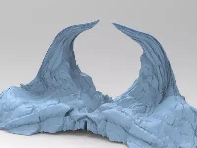 Syrian ancient assassin rocks 3D model