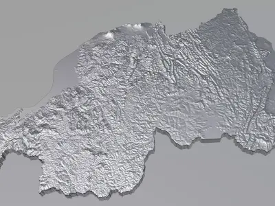 Rwanda Terrain Country 3D model