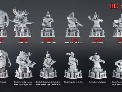 Zelda Chess Set 3D print model