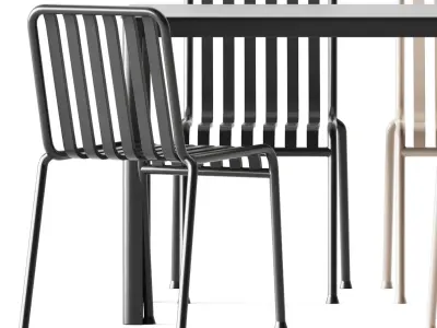 La Table by Arrmet and Palissade Chair by Hay 3D model