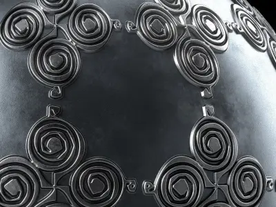 Metal Materials 26- Ornament Metal panels Pbr 4k Seamless Texture