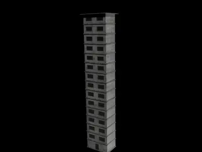3 buildings house 3D model