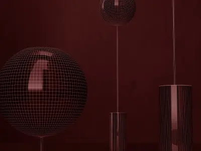 Floor lamp G and C Bolle Soffio short 3D model