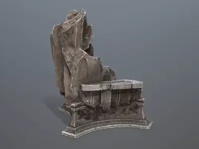 Throne  Low-poly 3D model