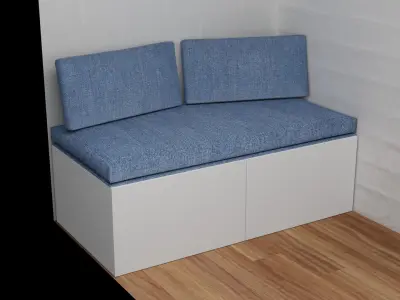 Sofa for the loggia Free 3D model