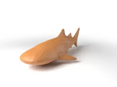 Whaleshark Low Poligonal Low-poly 3D model