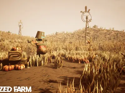 Stylized Farm Low-poly 3D model