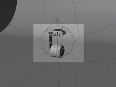 Futuristic robot-projector 3D model