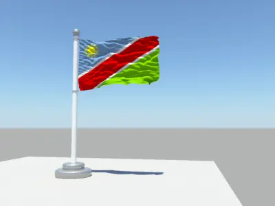 Namibia flag 3D model