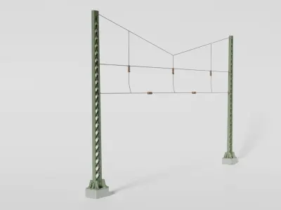 Railtrack cross-span assembly 3D model