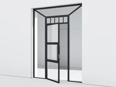 Aluminium door 309 3D model