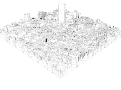 London city tile Level 2 block TQ2981 South East 3D model